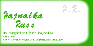 hajnalka russ business card